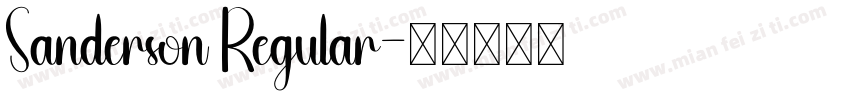 Sanderson Regular字体转换